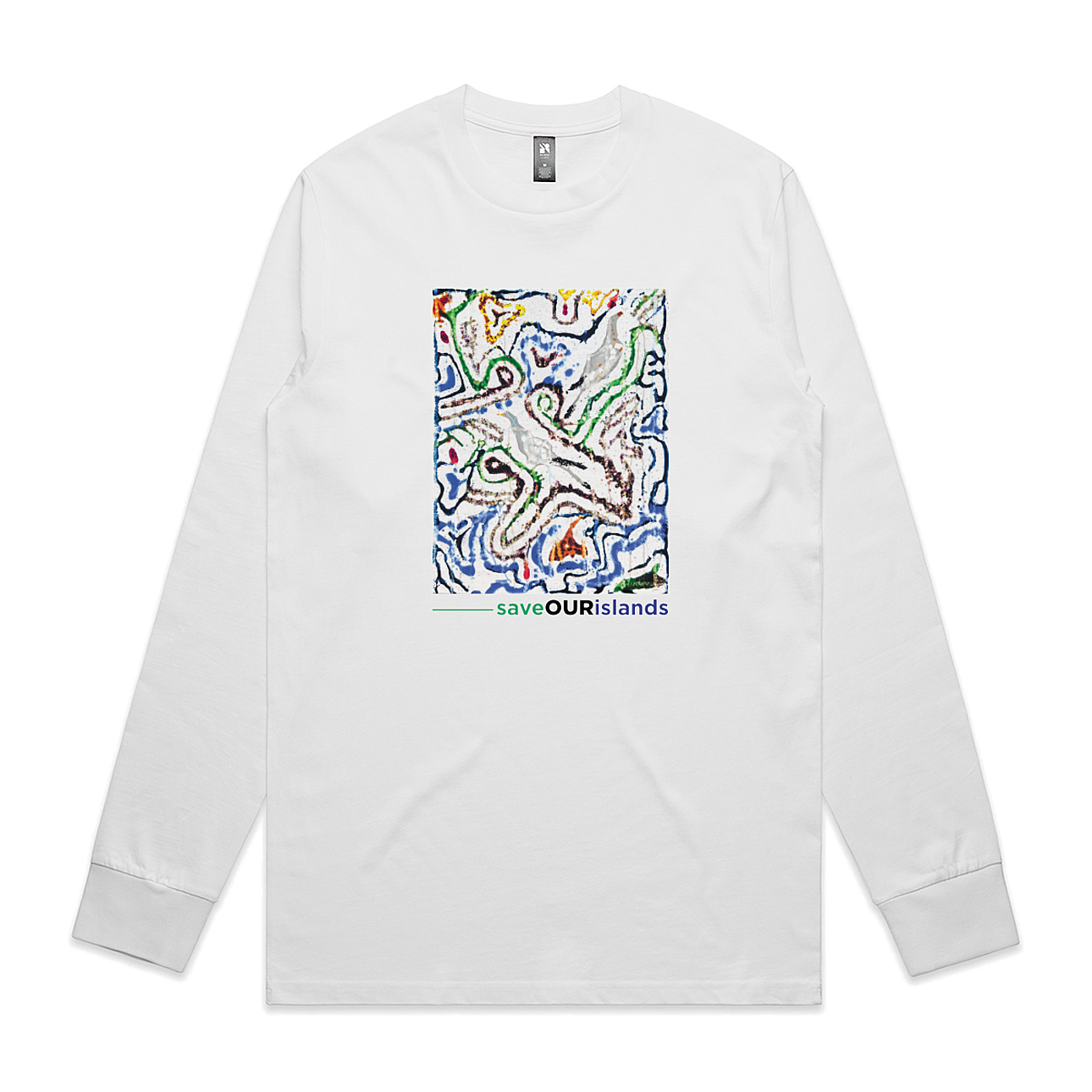 "Save Our Islands" Long Sleeve Tee - Imperial Print