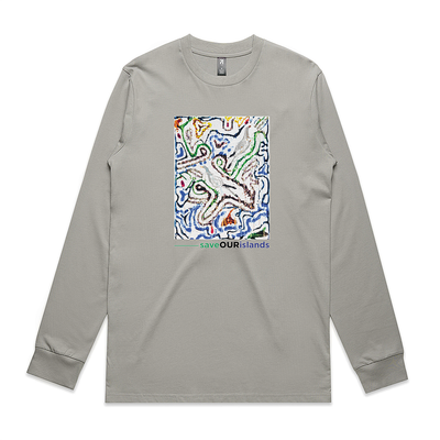 "Save Our Islands" Long Sleeve Tee - Imperial Print