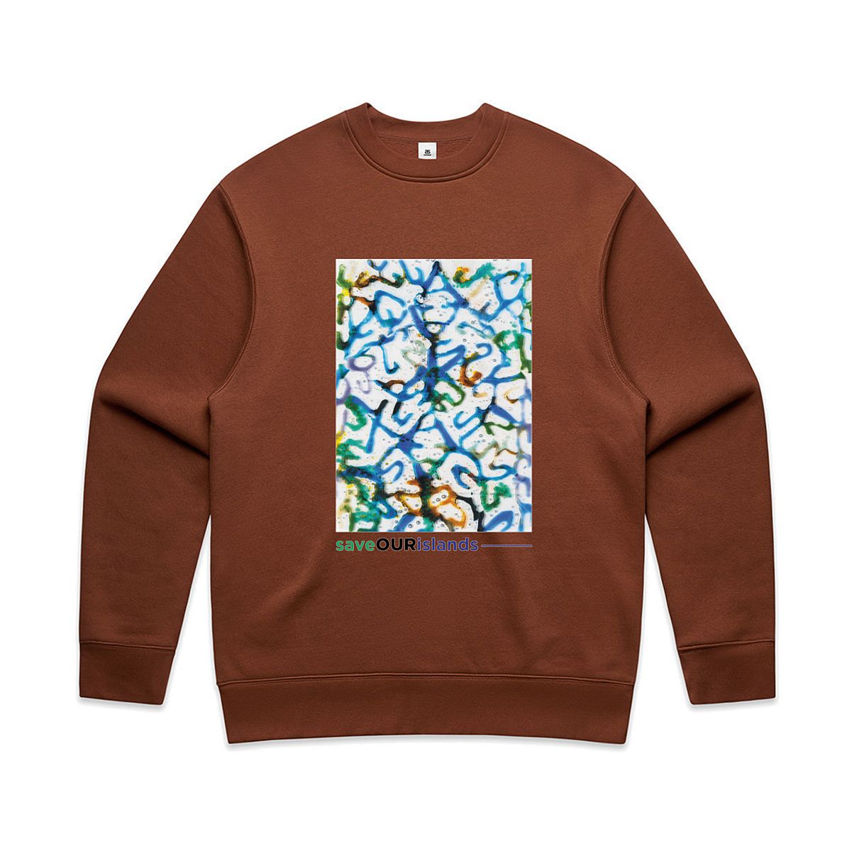 "Save Our Islands" Relax Crew Jumper - Saltwater Print