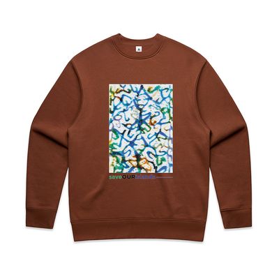 "Save Our Islands" Relax Crew Jumper - Saltwater Print