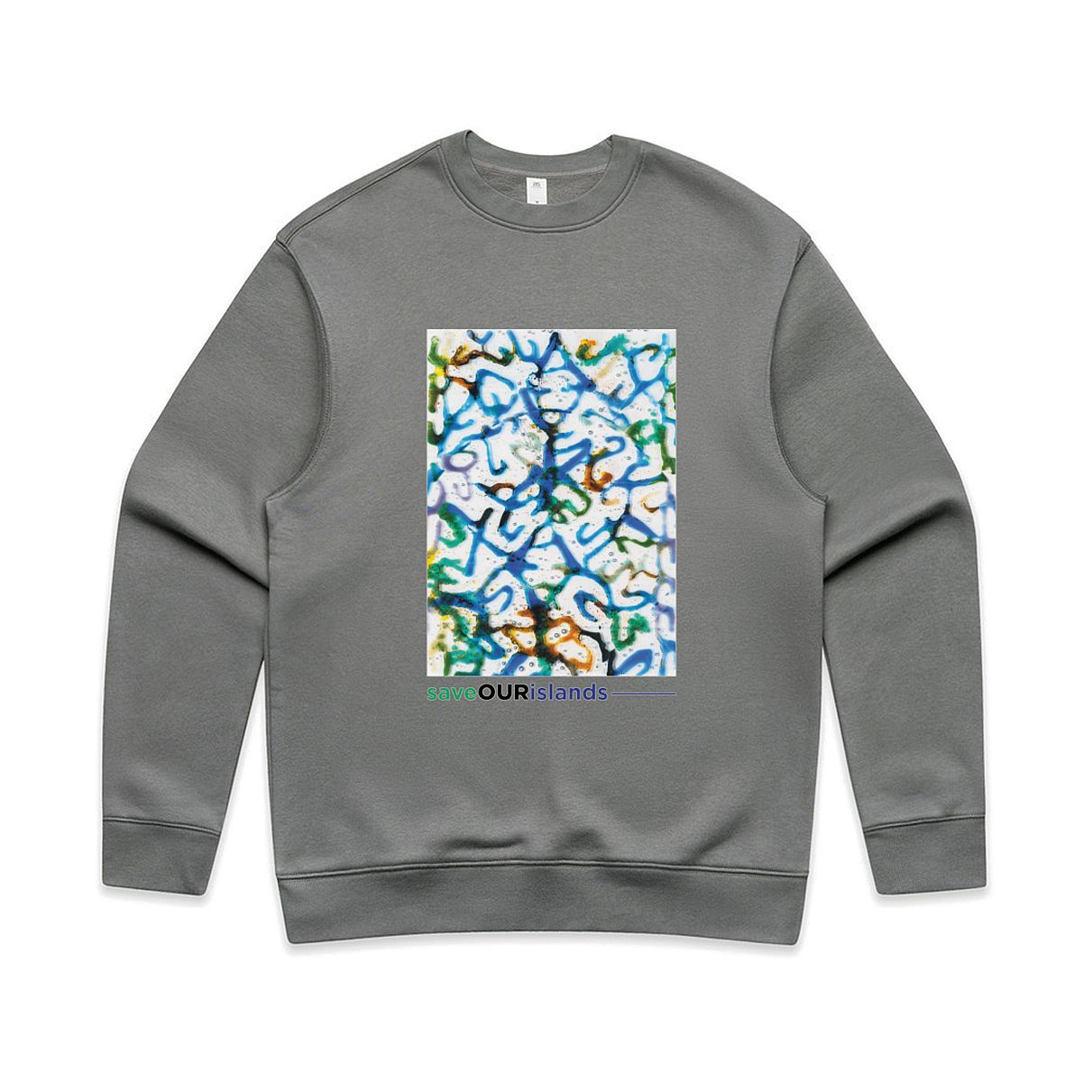 "Save Our Islands" Relax Crew Jumper - Saltwater Print