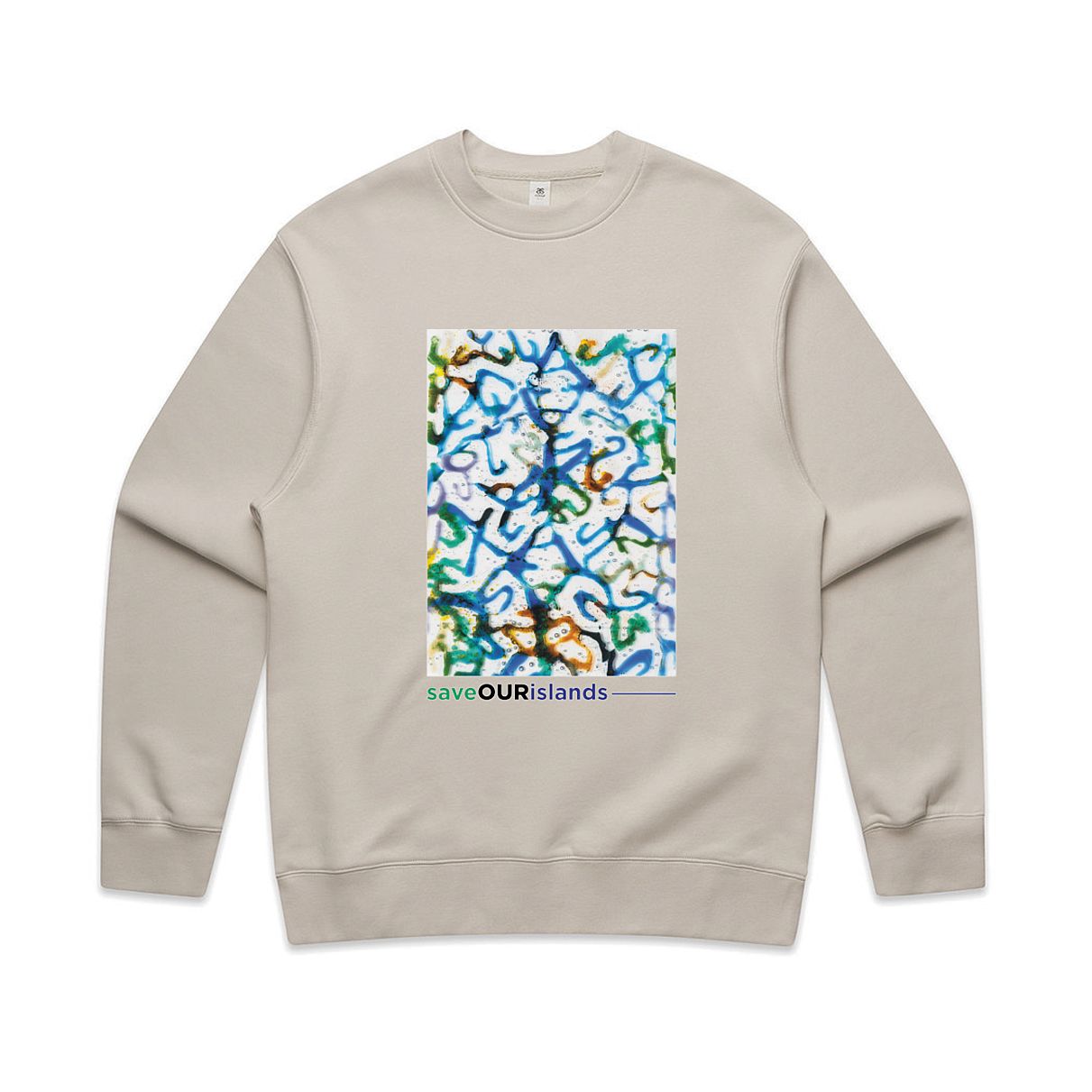 "Save Our Islands" Relax Crew Jumper - Saltwater Print