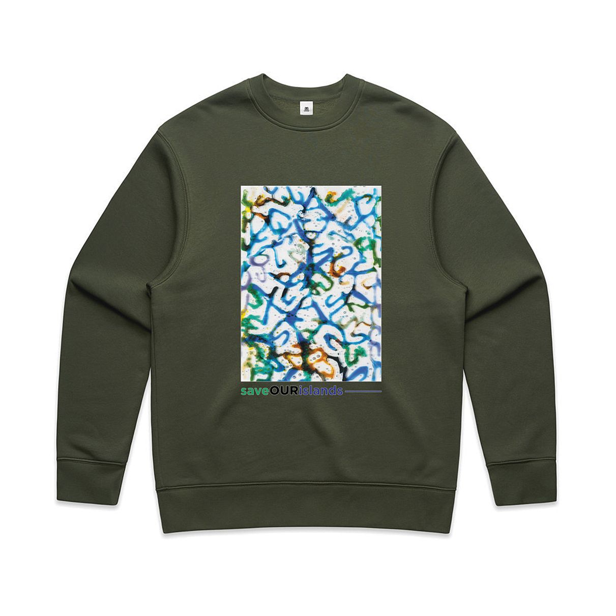 "Save Our Islands" Relax Crew Jumper - Saltwater Print