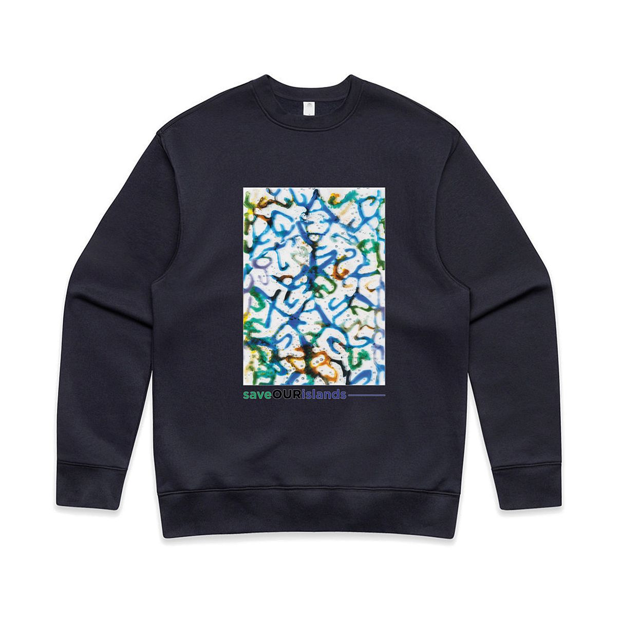 "Save Our Islands" Relax Crew Jumper - Saltwater Print