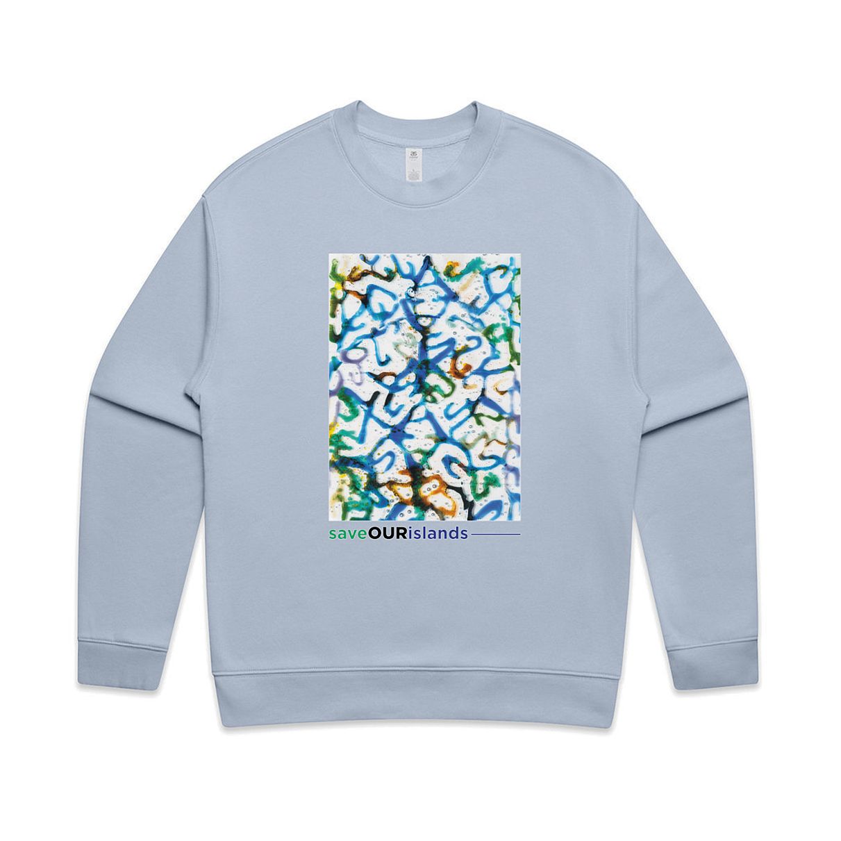 "Save Our Islands" Relax Crew Jumper - Saltwater Print