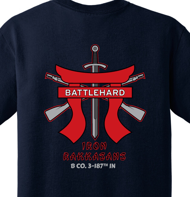 3-187th B CO "Battlehard" Shirt