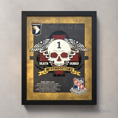 Witchdoctors 1-327th Plaque (Flash) - 20.5"x16.5"