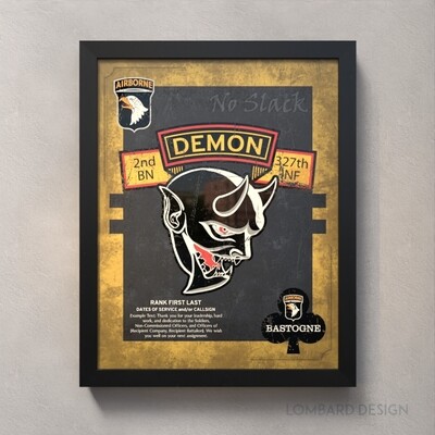 Demon 2-327th Plaque (Flash) - 20.5"x16.5"