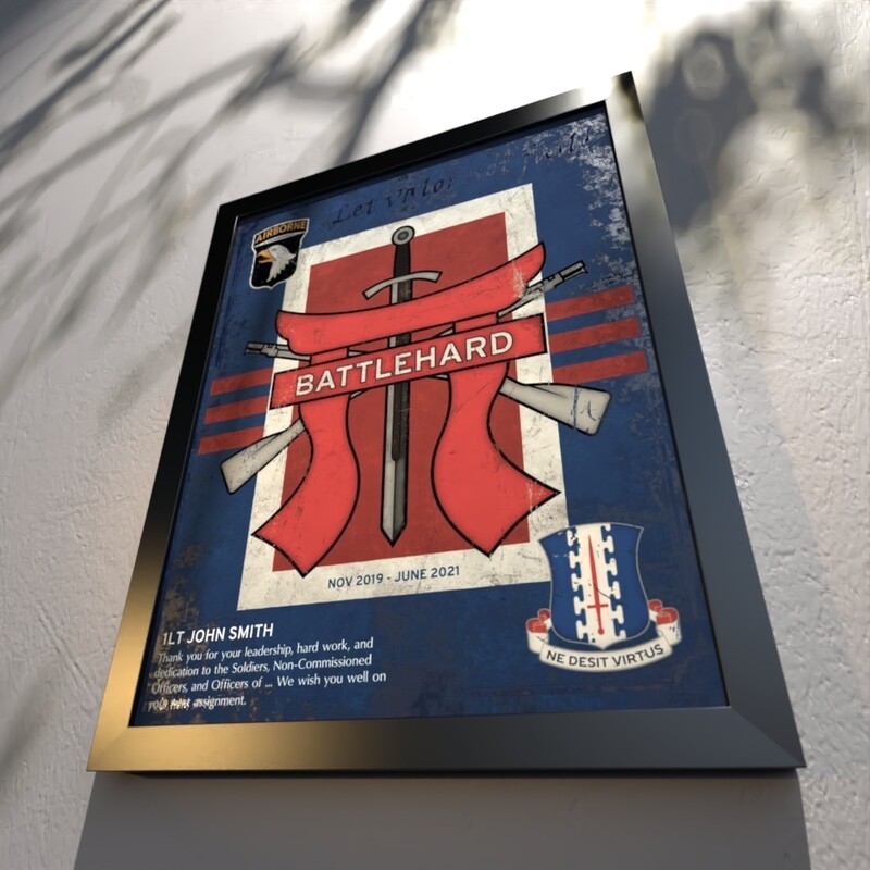 Battlehard 3-187th IN Plaque- 20.5&quot;x16.5&quot;