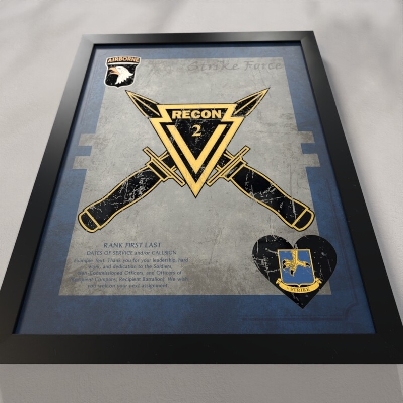 Recon 2-502 IN Plaque - 20.5&quot;x16.5&quot;