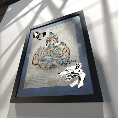 2nd Platoon D Co 1-502 IN Plaque (Flash) - 20.5"x16.5"