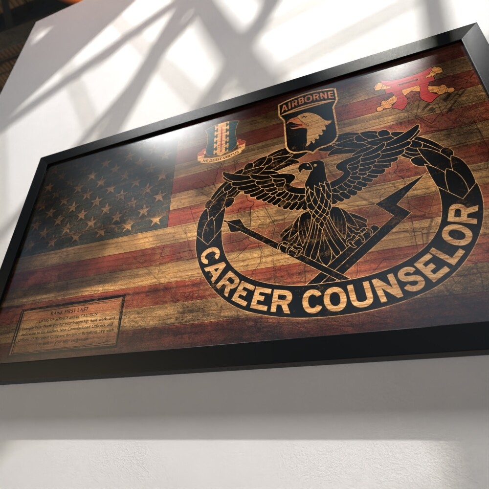 Career Counselor Rustic Flag Plaque - 28.25"x15.25"