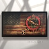 C Co "Regulators" 626 BSB Rustic Flag Plaque - 28.25"x15.25"