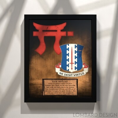 1-187th Rustic Stained Wood Plaque 12.5&quot;x10.5&quot;