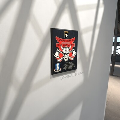 Choppin' 3-187th Plaque - 9"x12"