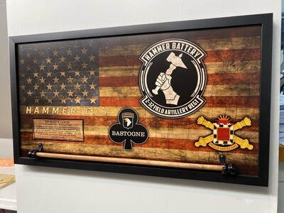 Hammer Battery 2-32 FA Rustic Flag Plaque - 28.25&quot;x15.25&quot;