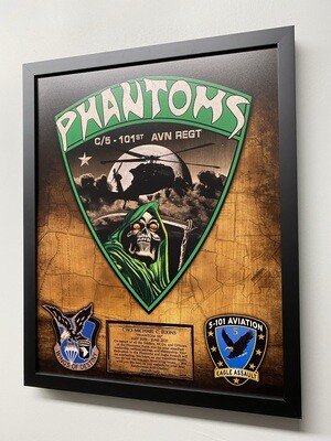 C Co &quot;Phantoms&quot; 5-101 AVN Wood Plaque - 16.5”x20.5”