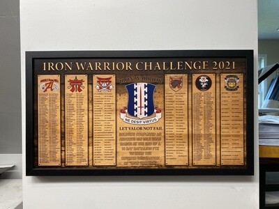 Iron Warrior Plaque - 28.25"x15.25"