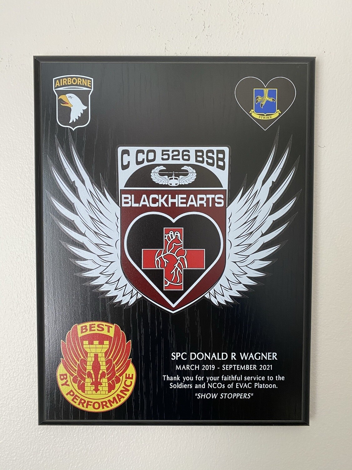 C Co "Blackhearts" - 9"x12" Plaque