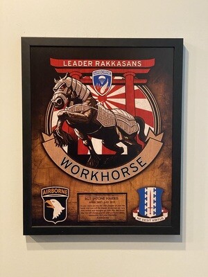 G FSC &quot;Workhorse&quot; 1-187 INF Wood Plaque - 16.5&quot;x20.5&quot;