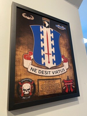 187th Infantry Regiment Wood Plaque - 16.5"x20.5"