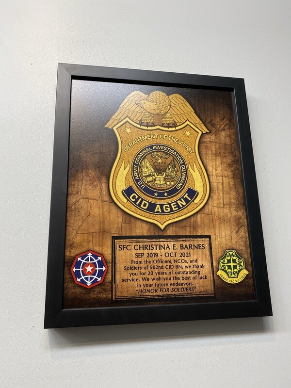 502nd CID Wood Plaque 12.5"x10.5"