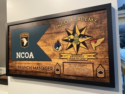 NCO Academy Wood Plaque - 28.25&quot;x15.25&quot;
