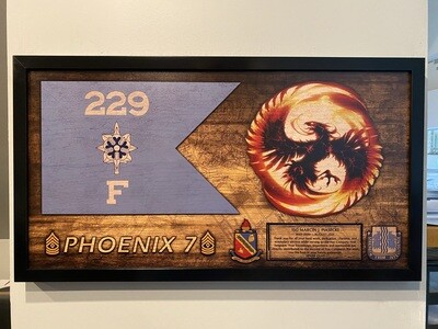 F Co &quot;Phoenix&quot; 229 MI Wood Plaque - 28.25&quot;x15.25&quot;