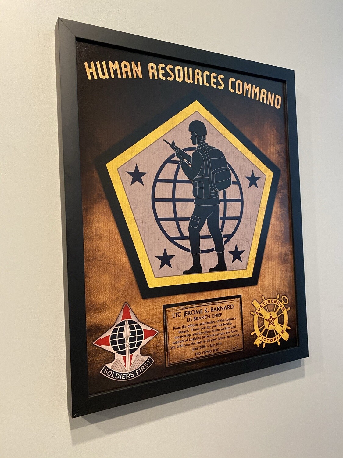 Human Resources Command Wood Plaque - 16.5"x20.5"