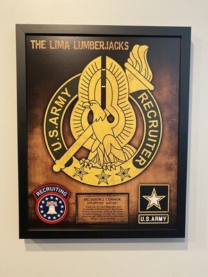 &quot;Lima Lumberjacks&quot; Recruiting Wood Plaque - 16.5&quot;x20.5&quot;