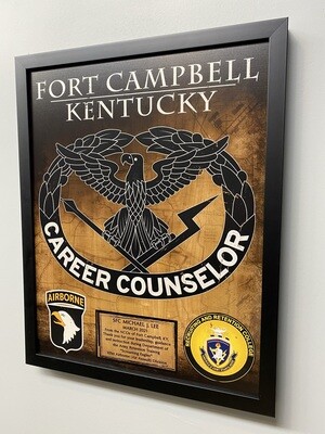 Fort Campbell Career Counselor Wood Plaque - 16.5&quot;x20.5&quot;
