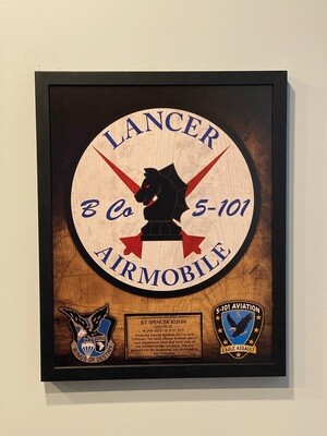 B Co &quot;Lancer&quot; 5-101 AVN Plaque - 20.5&quot;x16.5&quot;