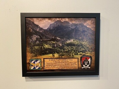 B Trp &quot;Blackjack&quot; 3-17 CAV Wood Plaque 12.5&quot;x10.5&quot;