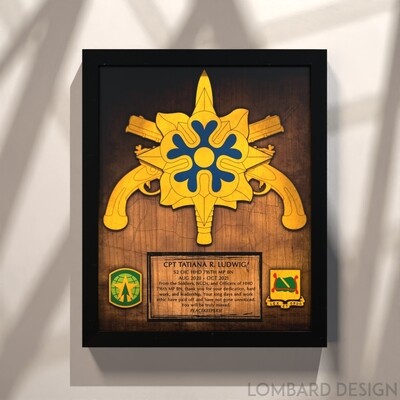HHD 716th MP Bn. MI Plaque - 12.5"x10.5"