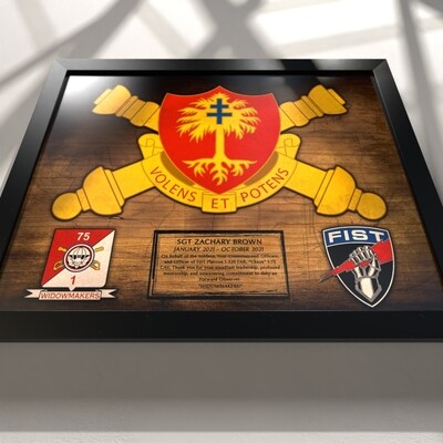 1-320th FAR 1-75 CAV FiST Fire Support Wood Plaque - 20.5&quot;x16.5&quot;