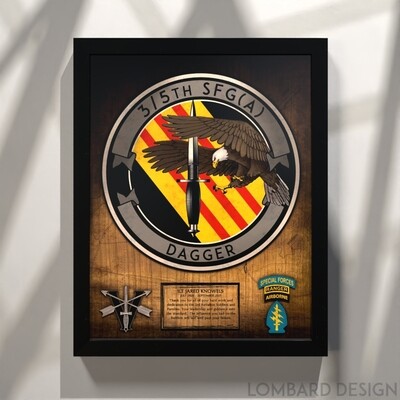 3rd Battalion 5th Group Stained/Painted Wood Plaque - 20.5"x16.5"