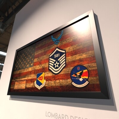 355th Maintenance Group Rustic Flag Plaque - 28.25&quot;x15.25&quot;