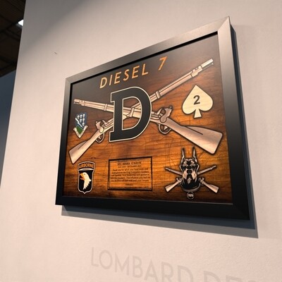 DIESEL PLT, B Co "Dog" 2-506th Plaque - 20.5"x16.5"