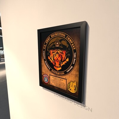 US Army Recruiting Company &quot;Battlecats&quot; Wood Plaque 12.5&quot;x10.5&quot;