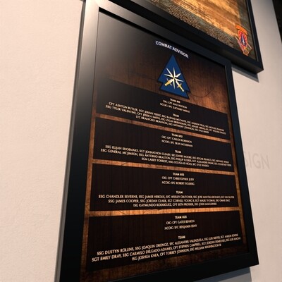 Combat Advisor Training Course CATC Wood Plaque - 20.5&quot;x16.5&quot;
