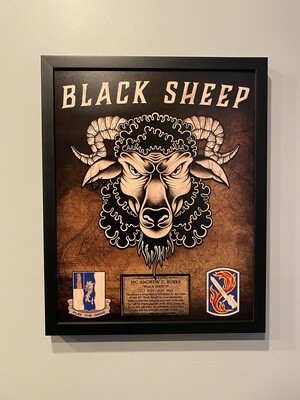 2nd PLT A Co 1-50 IN Wood Plaque - 20.5&quot;x16.5&quot;