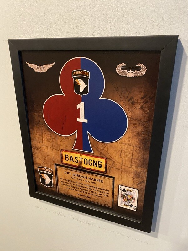 HHC 1BCT Wood Plaque 12.5&quot;x10.5&quot;