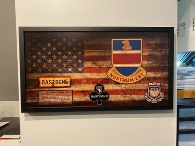 326 BEB "Sapper Eagles" Rustic Flag Plaque - 28.25"x15.25"