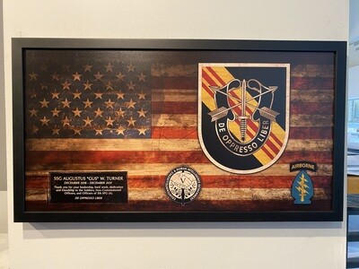 5th SFG(A) Counterintelligence &amp; Human Intelligence Detachment Flag Plaque - 28.25&quot;x15.25&quot;