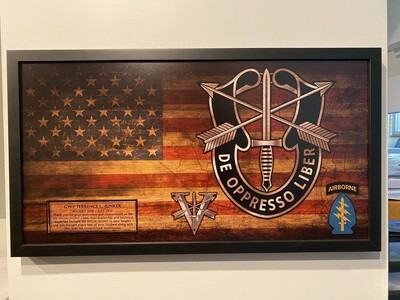 5th SFG(A) Rustic Flag Plaque - 28.25&quot;x15.25&quot;