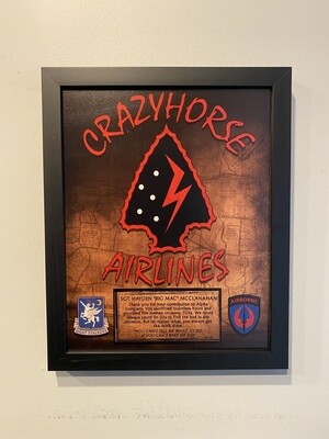 Crazyhorse 2-160th Wood Plaque - 12.5&quot;x10.5&quot;