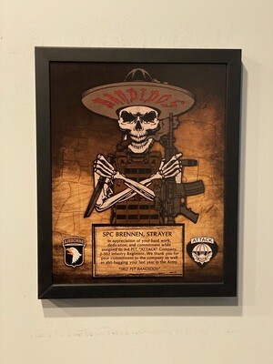 3rd PLT &quot;Bandidos&quot; Attack Co. 2-502 IN Wood Plaque - 12.5&quot;x10.5&quot;