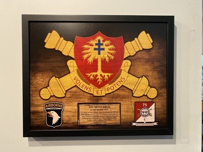 1-320th FA Wood Plaque - 20.5"x16.5"