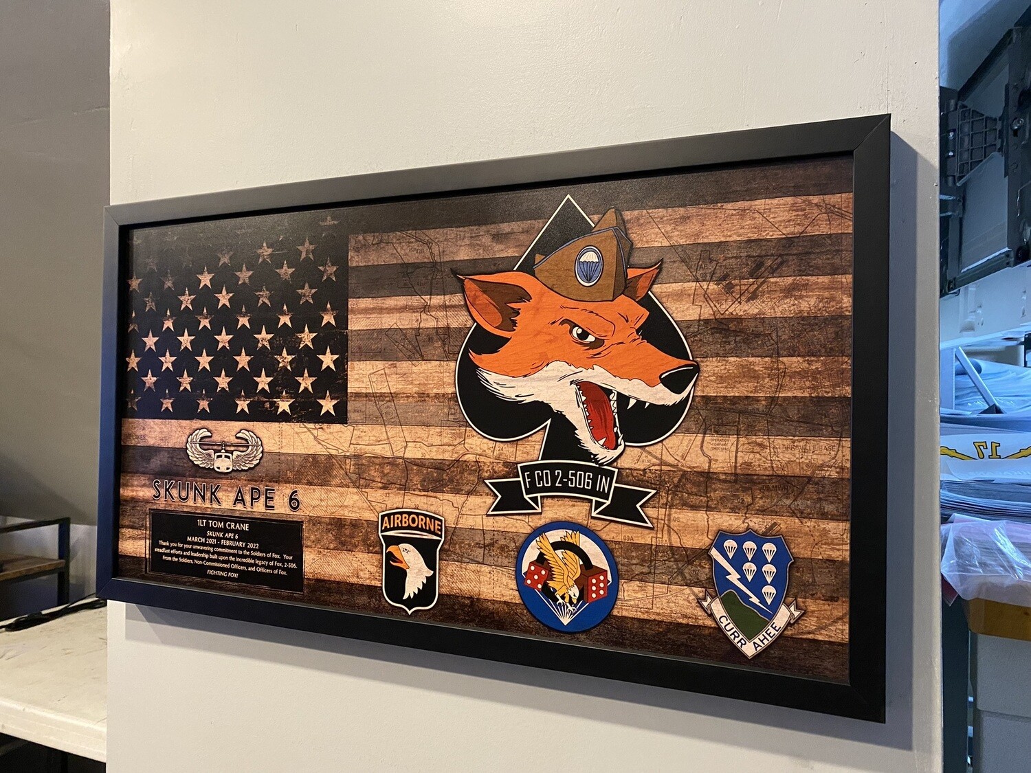 Fox 2-506 Rustic Flag Plaque - 28.5"x15.75"