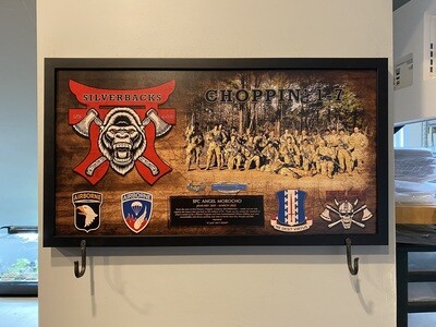 Choppin' 3-187 INF Wood Photo Plaque - 28.25"x15.25"